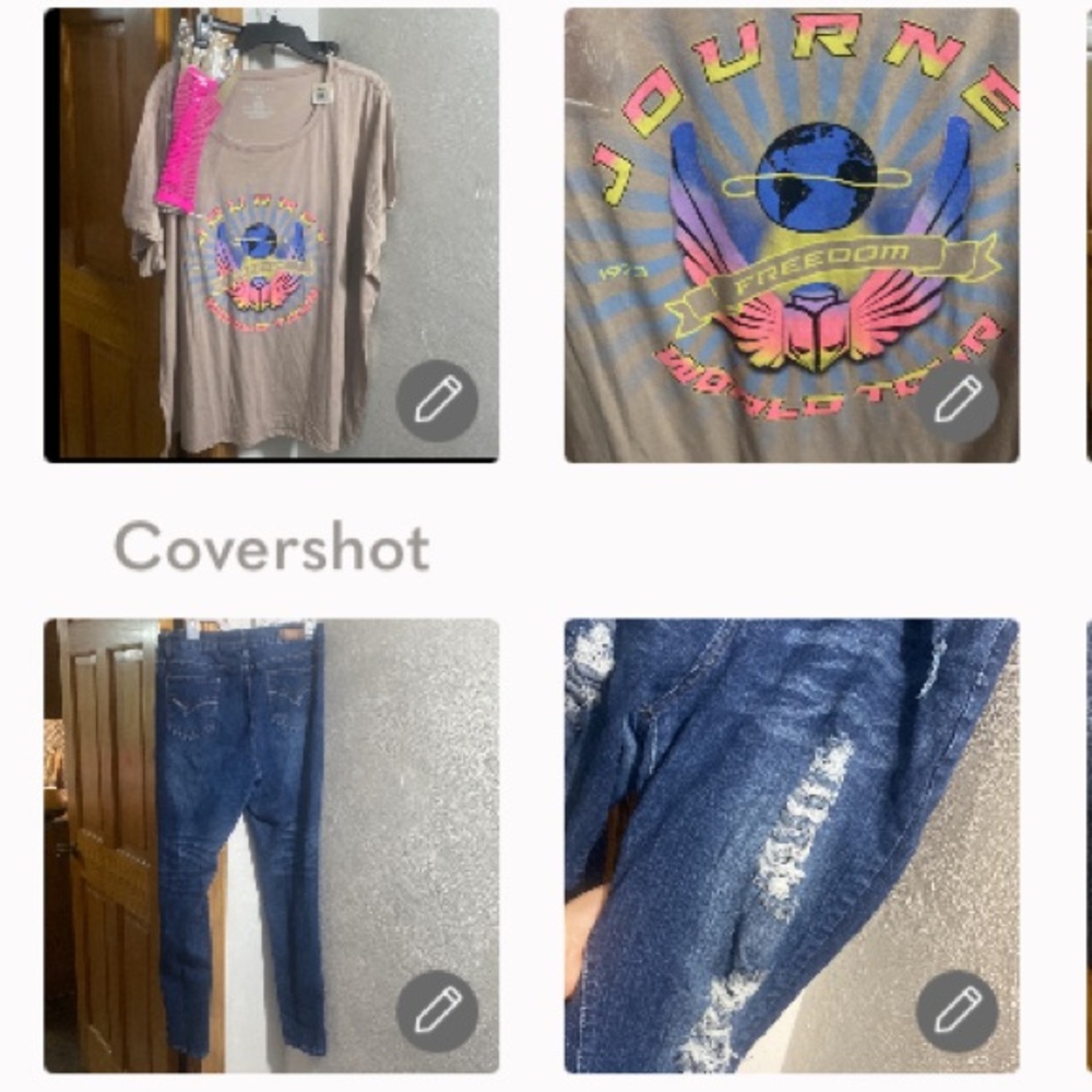Diamante skinny jeans sz22+4X JOURNEY Your Tee+💕Arm Bands NIP